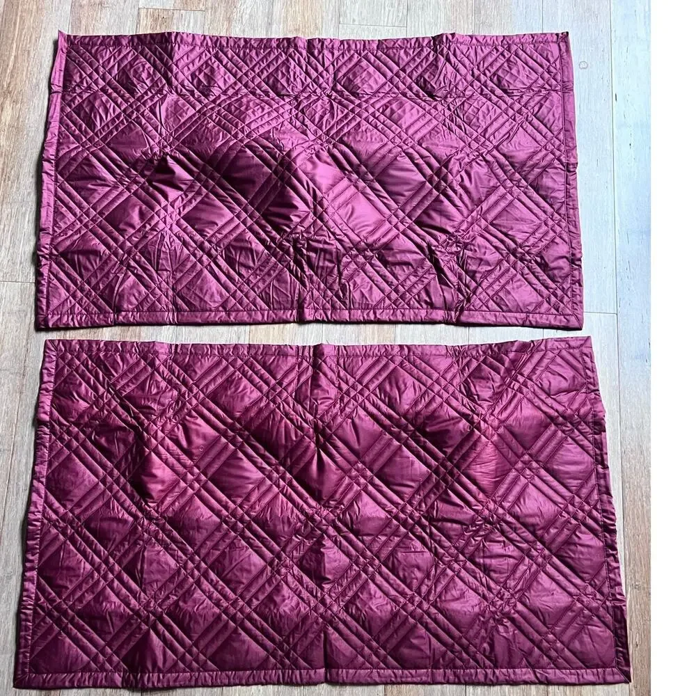 Cuddledown Set Of 2 King Size 100% Cotton Shell Quilted Shams Merlot Color NEW